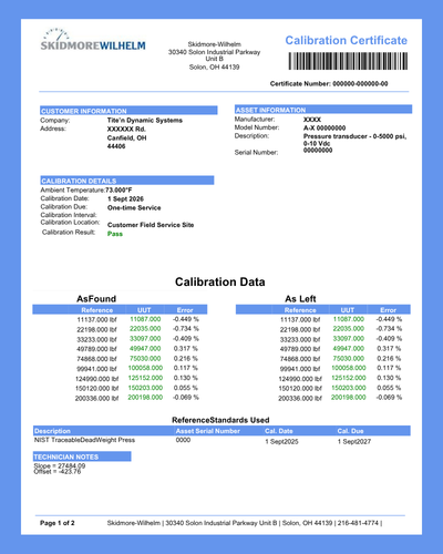 tite'n calibration services